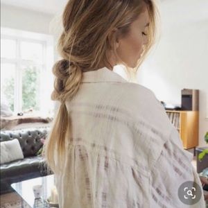 Free people plaid button down